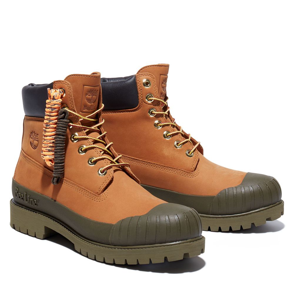 Bocanci 6-Inch Timberland Barbati Maro - Bee Line X Waterproof Rubber Toe - Romania - OUTJDR903